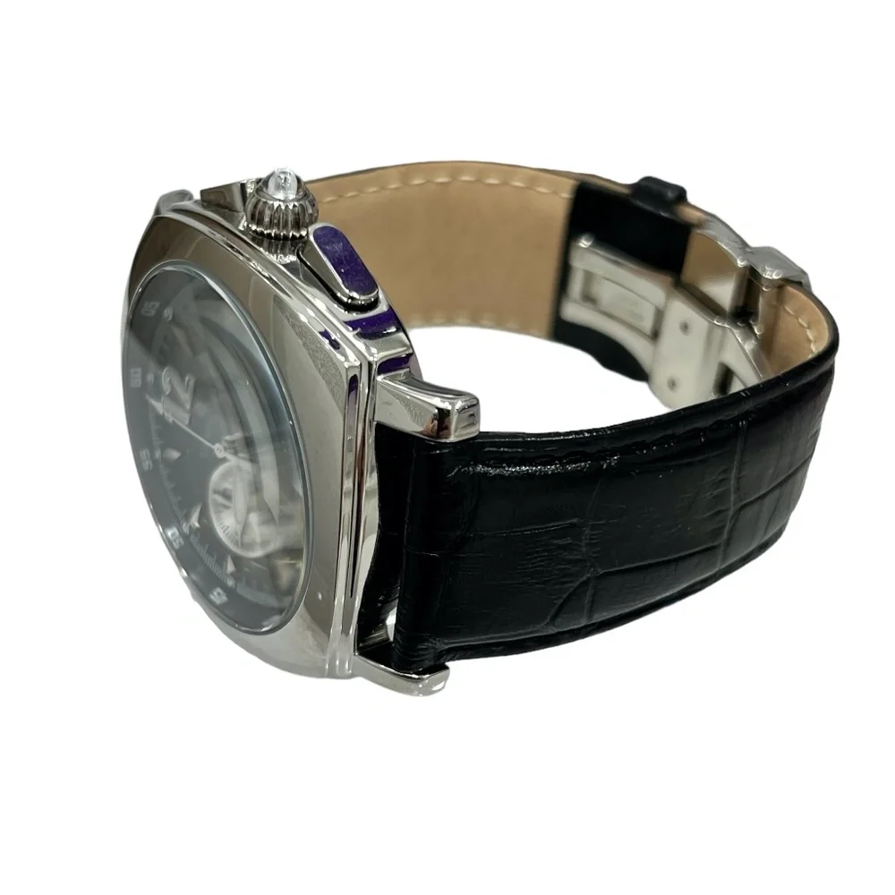 GIORGIO MILANO STAINLESS STEEL BLACK DIAL QUARTZ WATCH 864ST032